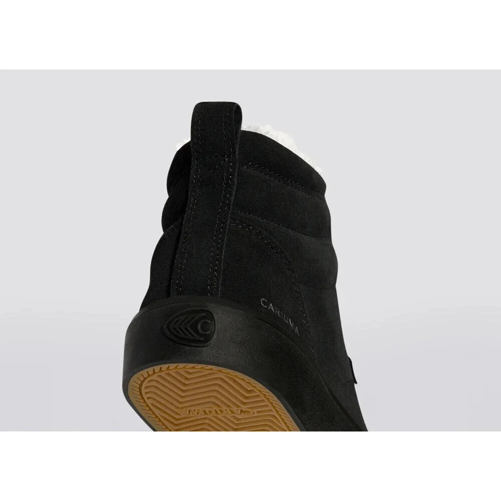 Cariuma OCA Therma Boots Mens US 8.5 Black Suede Shearling Lined High Top GAL744